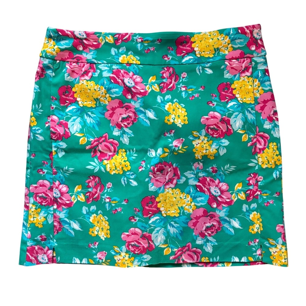 Counterparts NWT Green Floral Super Stretch Skort Size Medium